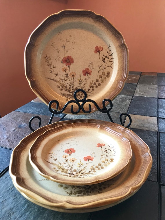 MIKASA ストーンウェア ディナープレート VINTAGE Vintage Mikasa Whole Wheat Jardiniere Stoneware Dinner Plates