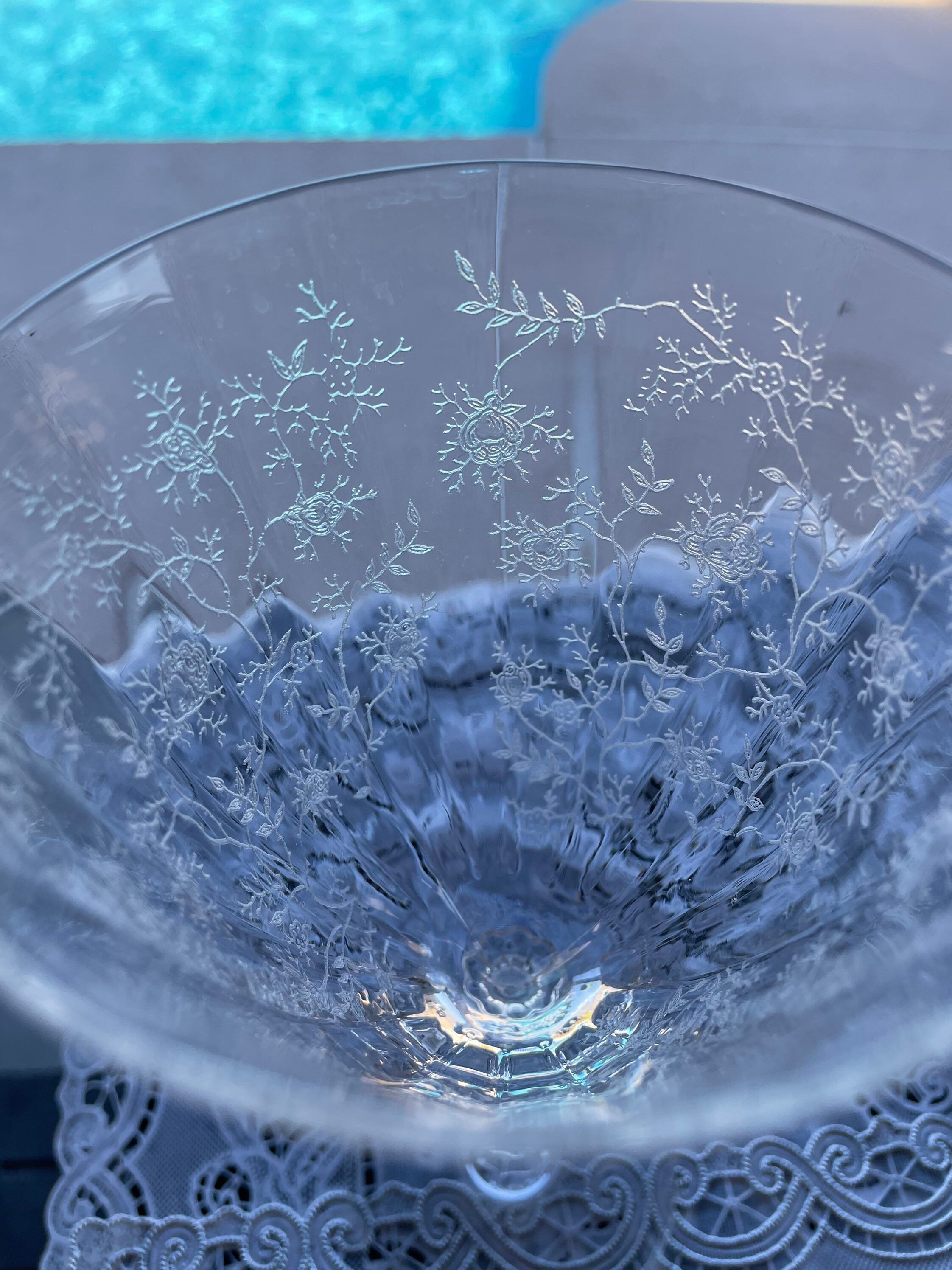 Fostoria Chintz Stemware Circa 19401973 Etsy