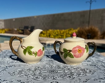 Franciscan Desert Rose Cream and Sugar Set