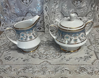Vintage Noritake Polonaise cream and sugar set circa 1969-1986