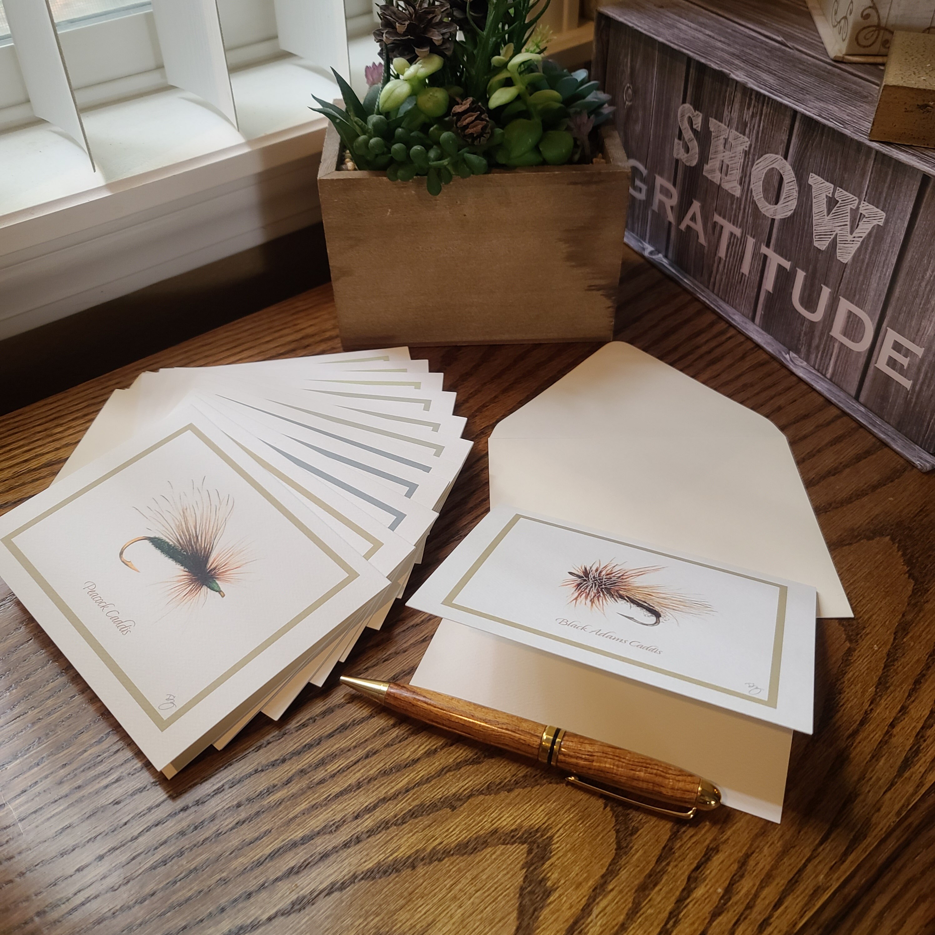 Dry Fly Fishing Note Cards Set of 12 Etsy