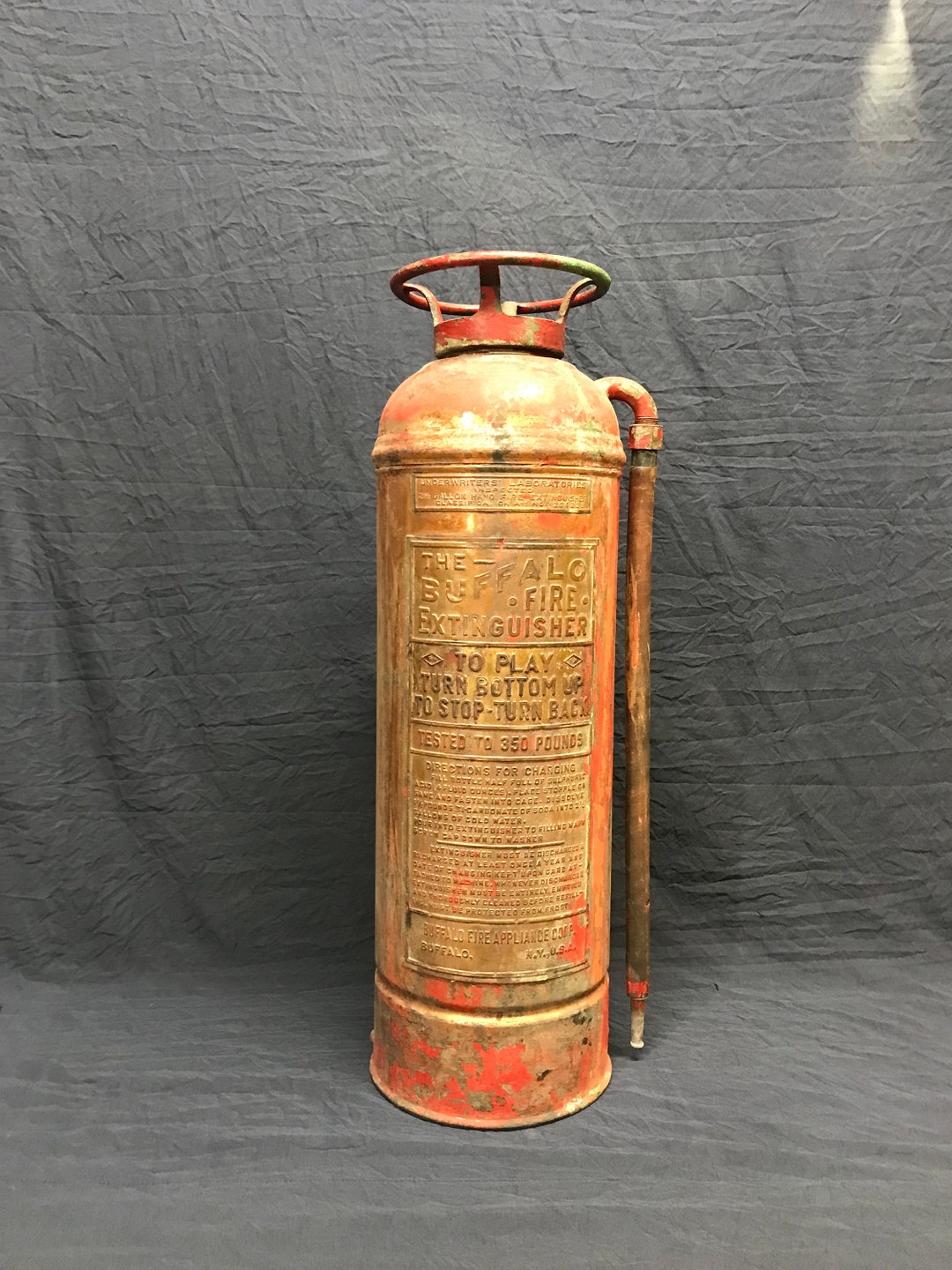 Vintage the Buffalo Fire Extinguisher. Copper and Brass Fire Etsy