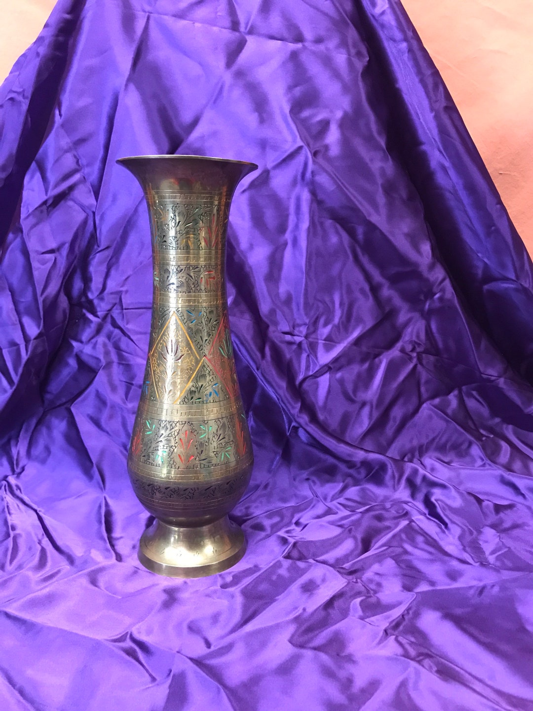 Vintage Brass Vase. Etsy