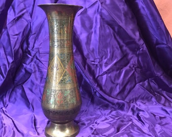 Vintage brass vase.