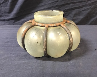 Vintage unique oil lamp base, vintage lamp globe?