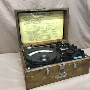 Antique General Electric Thermocouple Potentiometer. Vintage Test Equipment. Vintage Electronics.