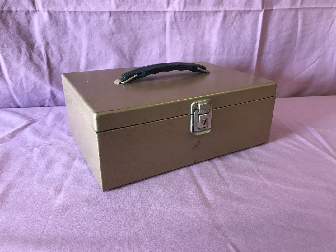 Vintage Metal Money Box or Small Toolbox. Document Box. Etsy