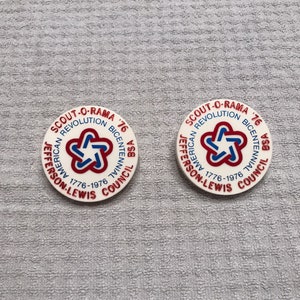 Bicentennial Jefferson Lewis Council Boy Scout neckerchief Woggle.