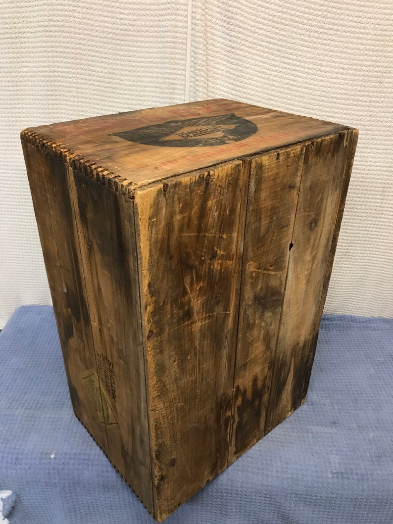 Early to mid century wooden Diamond Match crate. Birdseye Etsy