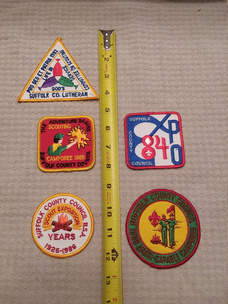 Vintage Boy Scout Patches Boy Scouts of America Suffolk Etsy