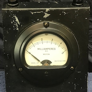 Vintage Weston Instruments AC Milliamperes Meter.