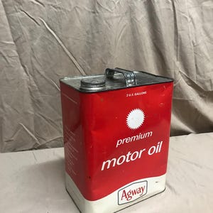 Vintage Agway Premium Motor Oil Can. Vintage Oil Can. Agricultural Oil Can!