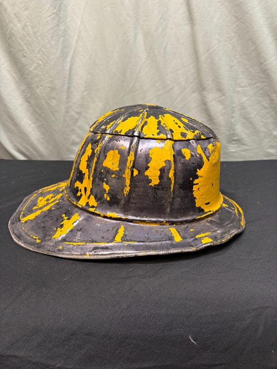 Vintage Mid Century Cairns and Brother Aluminum Fire Helmet - Clifton New Jersey.