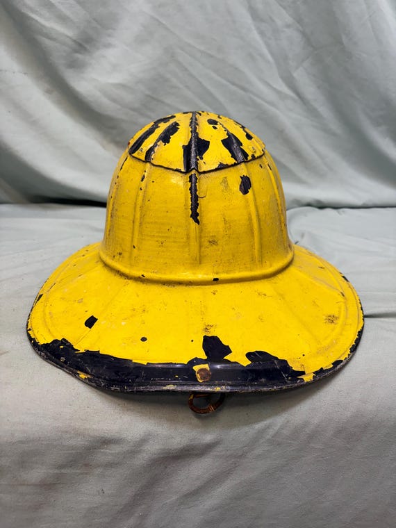 Vintage 1965 Cairns and Brother Model 350 Aluminum Fire Helmet- Watertown NY WFD- Intact Liner. View 5