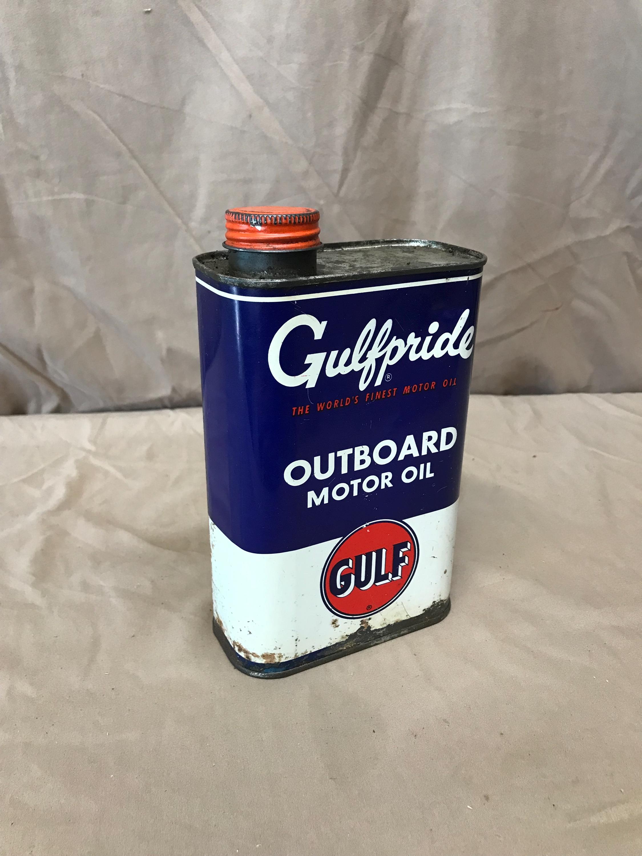 BIG GULF OIL CAN ビッグ ガルフ オイル缶 エンボスサイン 看板