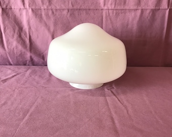 Vintage Schoolhouse Light Globe: Milky White Ceiling Fixture