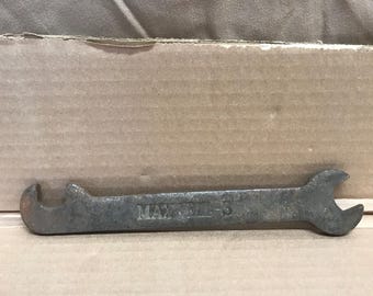 Antique Maxwell-3 double opened end wrench.