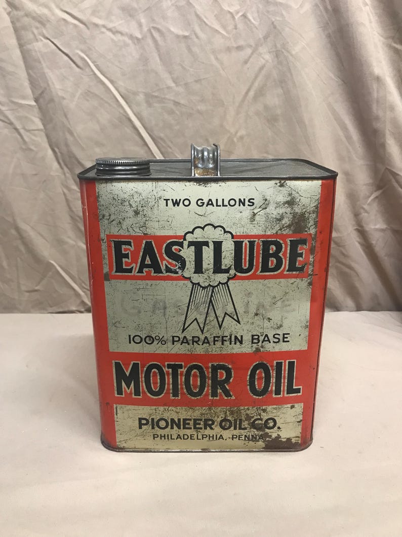 Vintage Eastlube Two Gallon Metal Motor Oil Can: SAE 40 Advertising - Etsy