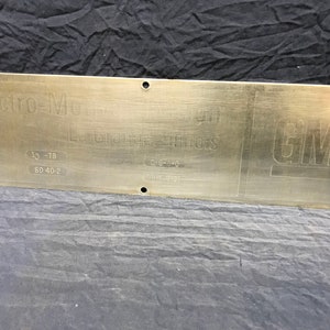 Vintage General Motors Electro Motive Division SD40-2 Builders Plate. Locomotive Builders Tag.