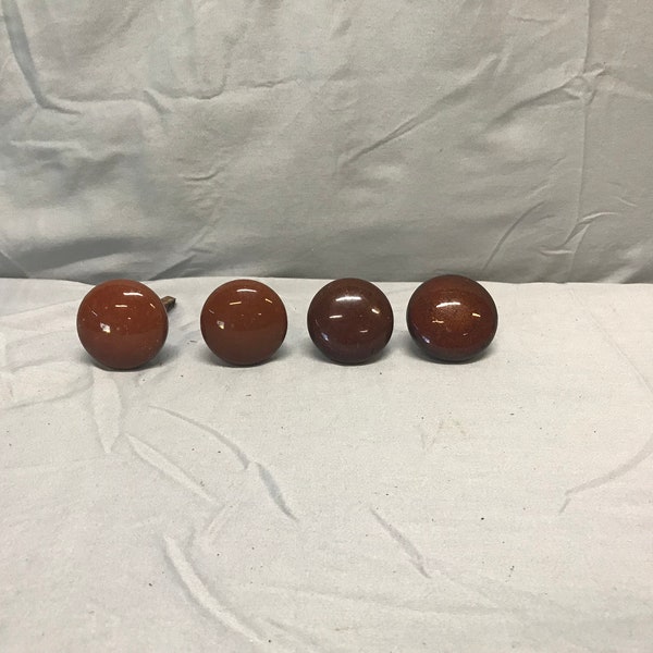 Lot of four vintage door knobs. Architectural salvage.