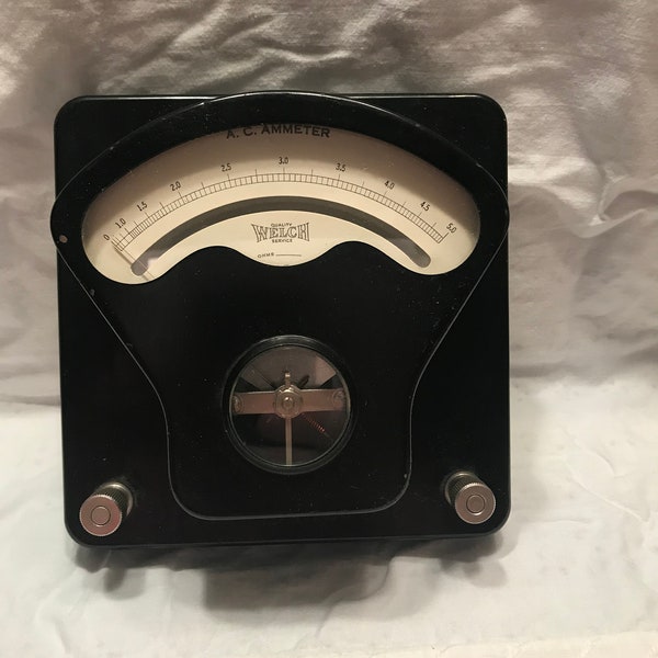 Vintage Welch Scientific Company AC Ammeter. Industrial salvage. Vintage Test Equipment.