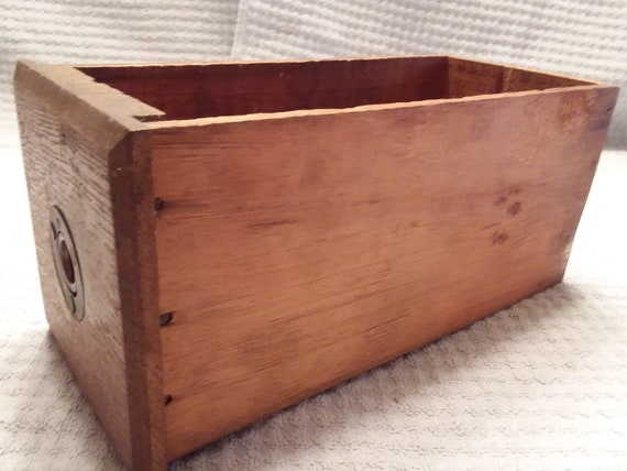Painted Old Parts cabinet drawer Tongue and Grove Vintage Dove Tail Wood Box