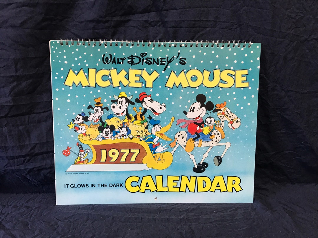 Vintage Walt Disneys 1977 Mickey Mouse Calendar. New Old Stock Walt