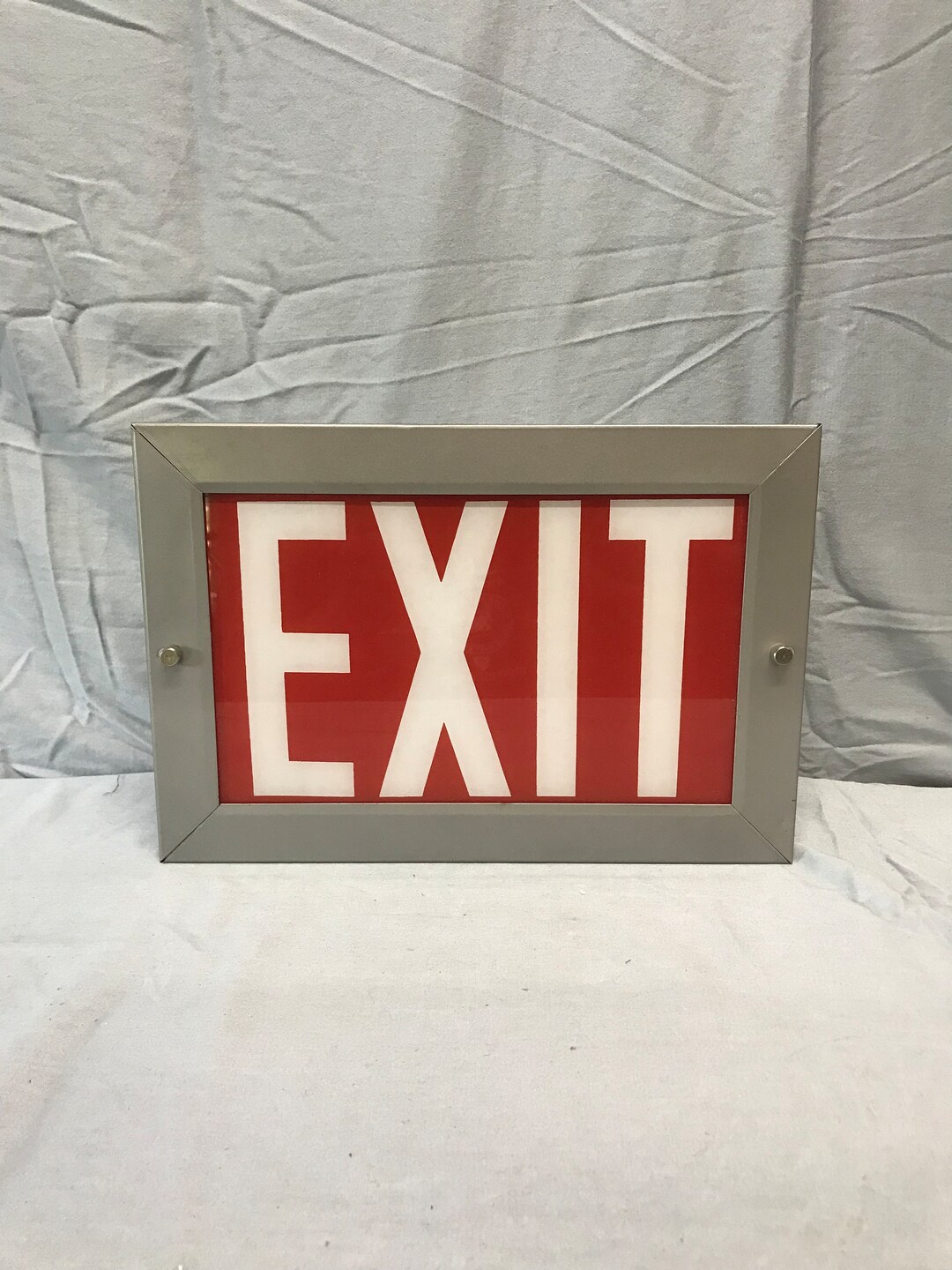 Vintage Single Sided Wall Recessed EXIT Sign. Etsy