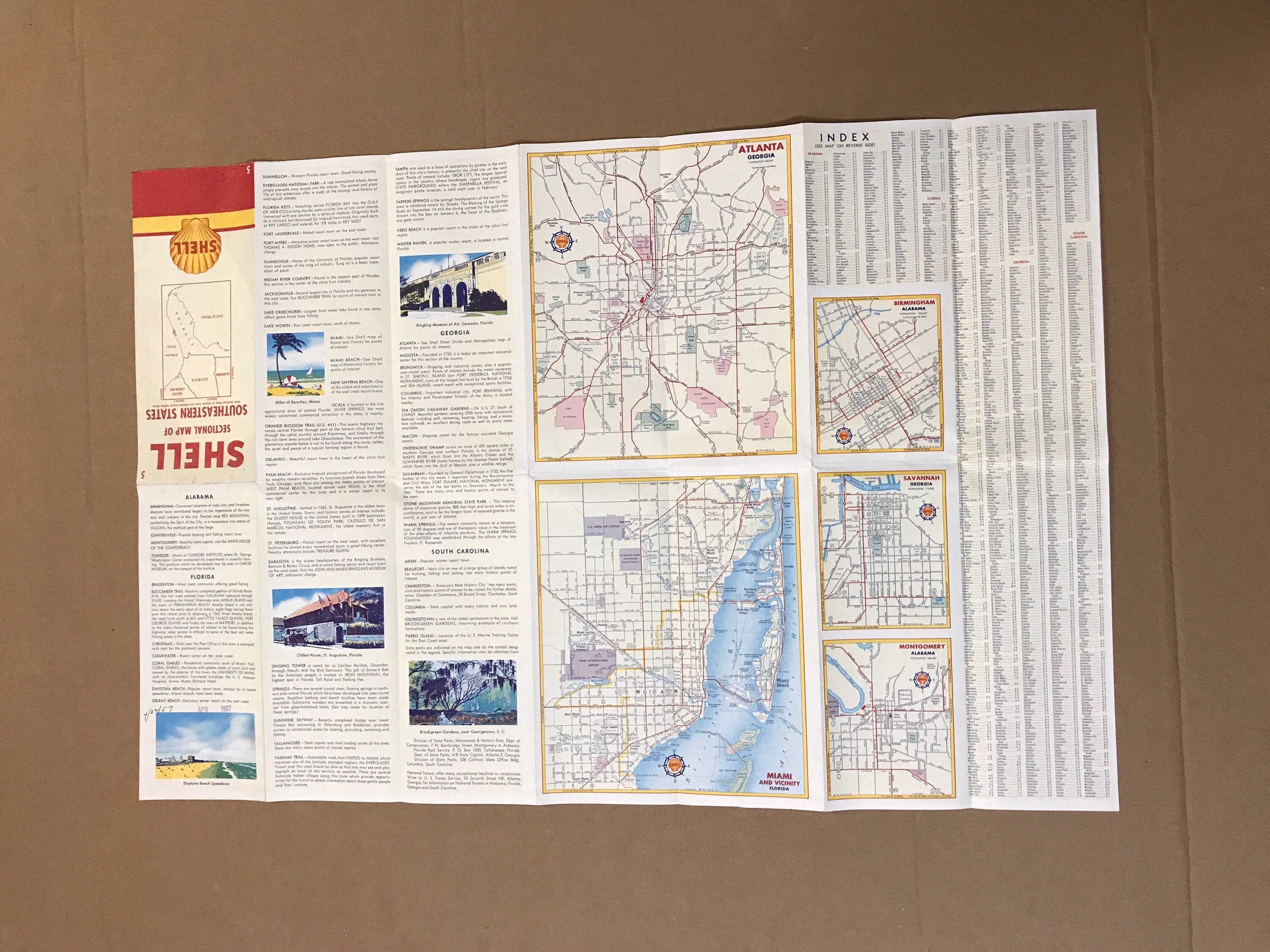 Shell Garage. Map Pair of Vintage Shell Sectional Road Maps. - Etsy