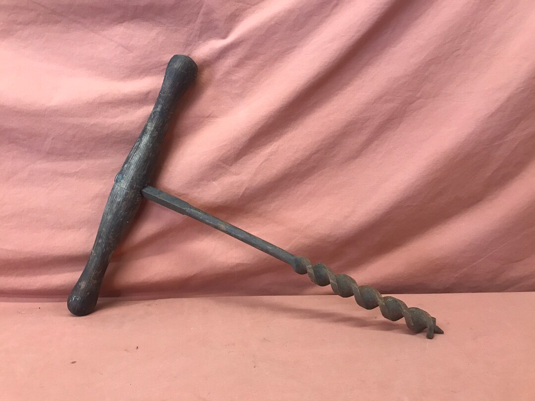 Vintage Hand Drill, Hand Drill, Hand Auger, Primitive Tools, Farmhouse