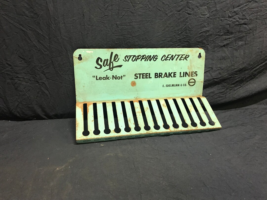 Vintage E Edelman and Company Brake Line Rack. Automotive Merchandiser ...