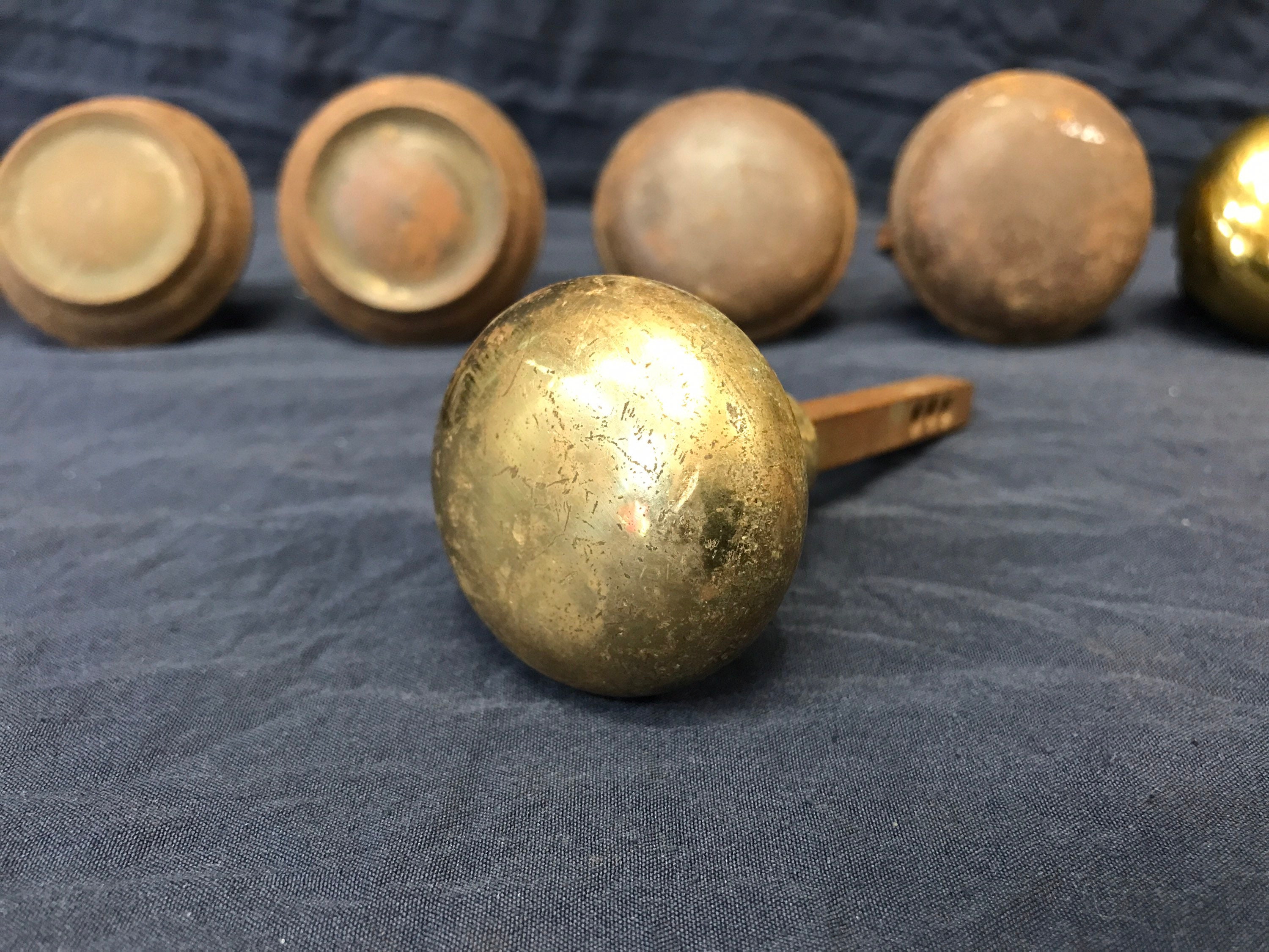 Lot of nine vintage mid century door knobs. Etsy