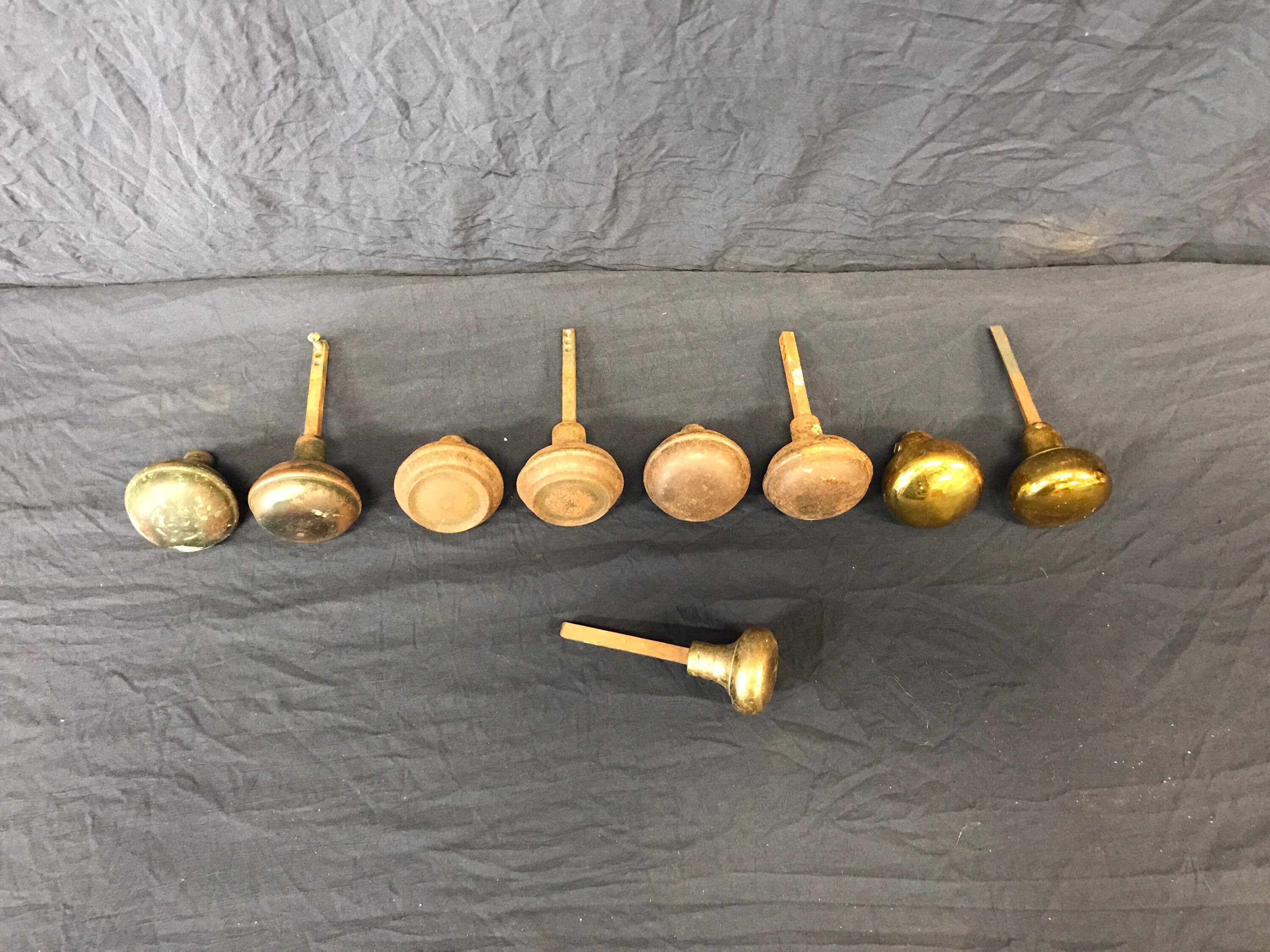 Lot of nine vintage mid century door knobs. Etsy