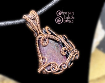 Ruby tumble, shaman swirled in oxidized copper