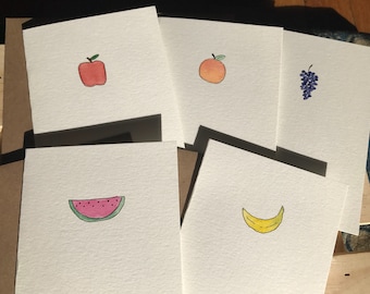 Hand Painted Fruit Notecards Set of 10