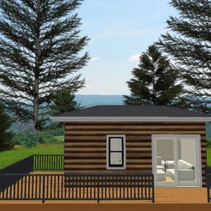 161sqft 8&#39;6&quot;x19 Tiny house Floor Plan with Detail Dimensions