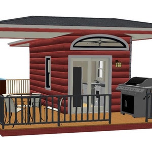 147sqft 8&#39;6&quot;x17 Tiny house Floor Plan with Dimensions