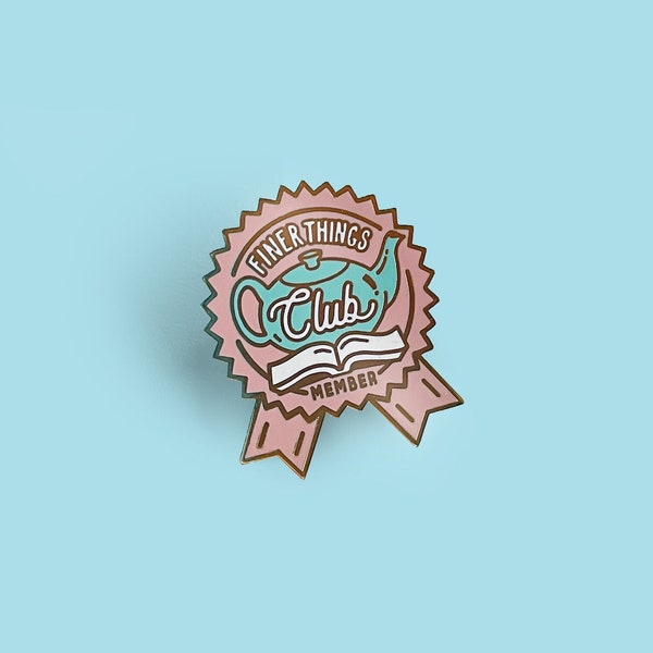 Finer Things Club - The Office Pin - Pam Beesly -  Dunder Mifflin - Cute Pin - The Office Show
