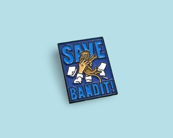 The Office Pin - The Office Show - The Office TV Show - Funny Enamel Pin - Cat Pin - Save Bandit