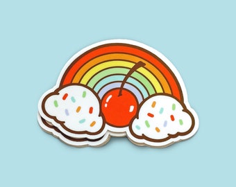 Sprinkle Kindness Sticker - Cute Sticker - Ice Cream Sticker - Rainbow Sticker - Kindness Sticker