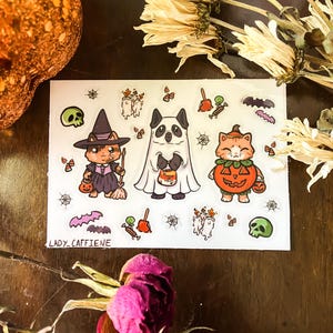 Trick or Treat Kitties Sticker Sheet