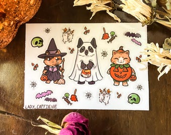 Trick or Treat Kitties Sticker Sheet