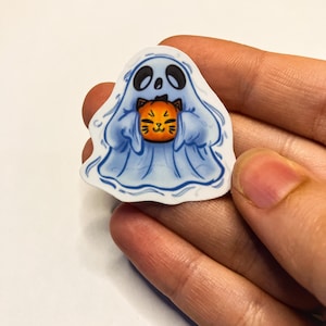 Ghost and Purrmkin Sticker