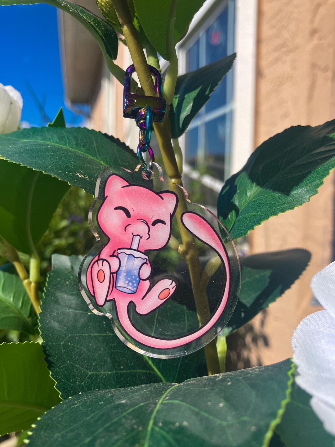 Mew Keychain | Pokemon | Keychain | Bag Accessory - Etsy