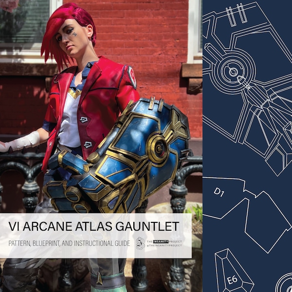 Vi Arcane Atlas Gauntlet Cosplay Blueprint and Instruction Guide (PDF)