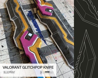 Valorant Glitchpop Knife Blueprint for Foam (PDF)