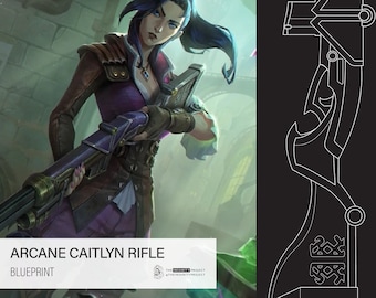 Arcane Caitlyn Rifle Cosplay Blueprint