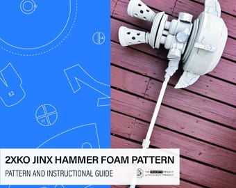 2XKO Jinx Hammer Cosplay Blueprint/Instruction Guide