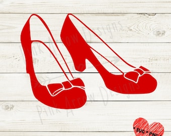 Ruby Red Slippers svg, Dorothy shoes svg, Red shoes svg, Wizard of Oz svg, Red slippers svg png cutting files for Cricut Silhouette,red shoe