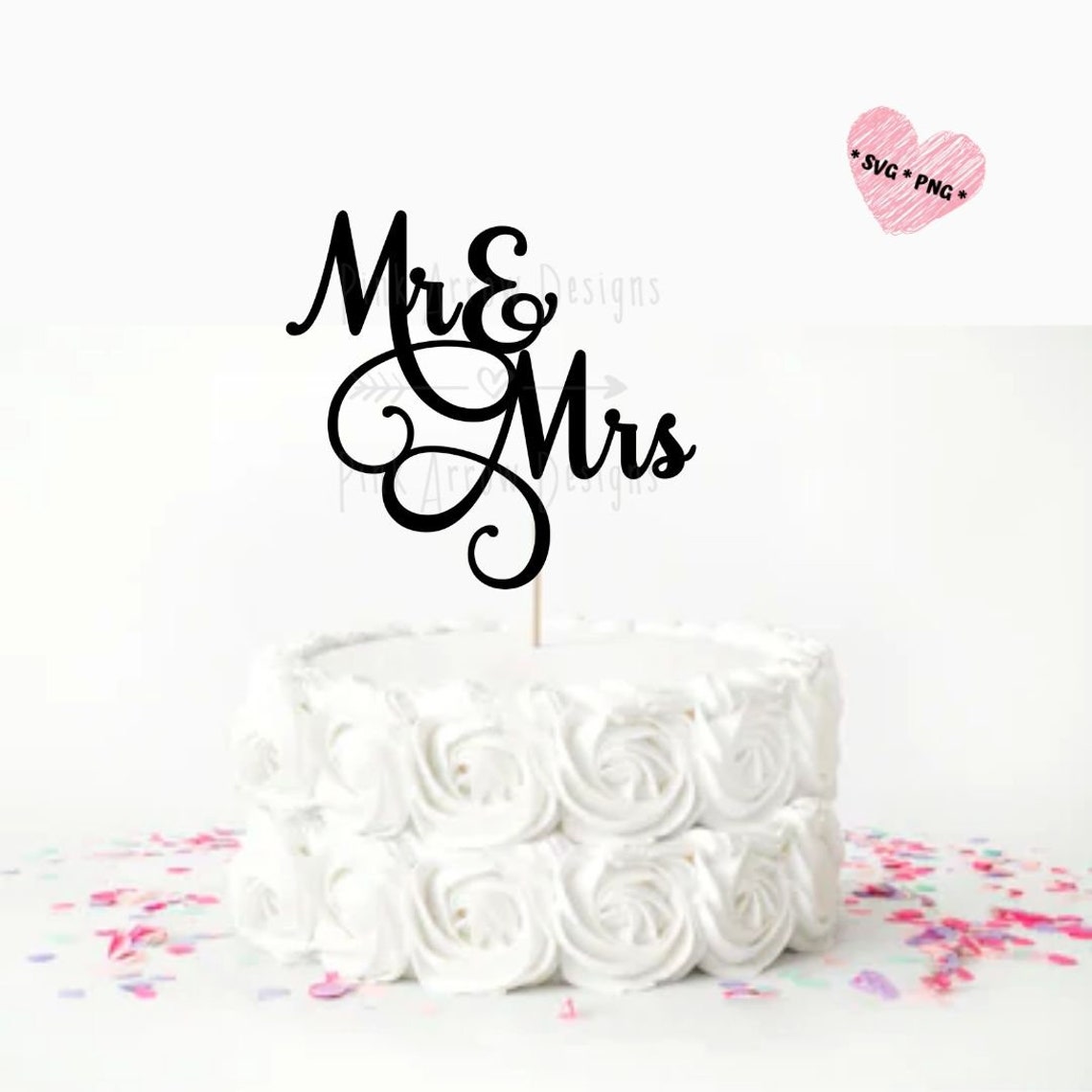 Mr & Mrs. svg Mr and Mrs cake topper svg Wedding cake topper Etsy